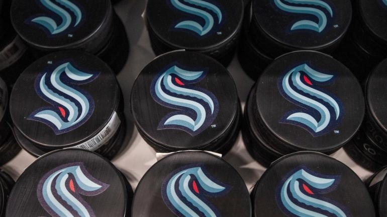Seattle Kraken hockey pucks