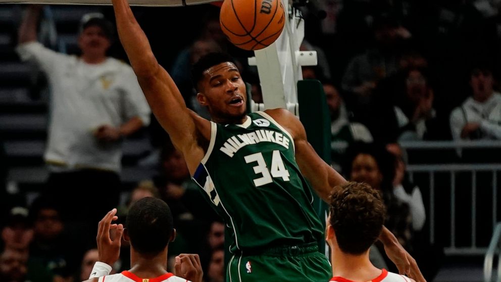 Giannis Drops 44, Bucks Roll Rockets