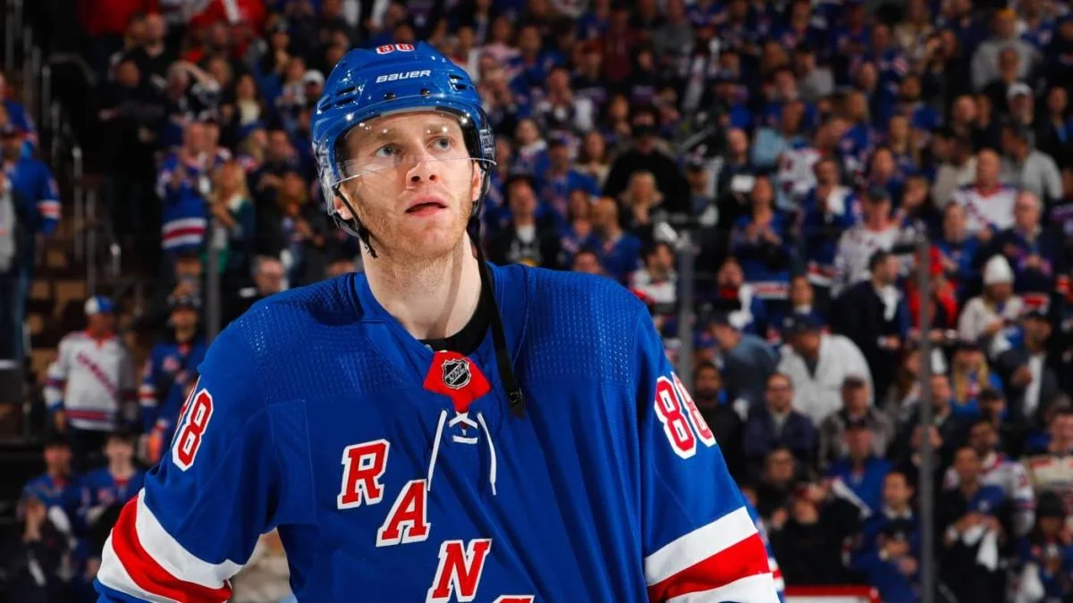 Patrick Kane, seen here at a New York Rangers home game in the 2022-23 season, signed a one-year deal with the Detroit Red Wings on Tuesday.