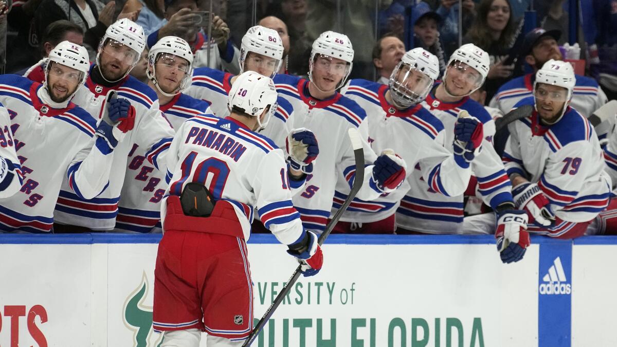 The Rangers, headlined by Artemi Panarin, lead the 2024 NHL Playoff Race.
