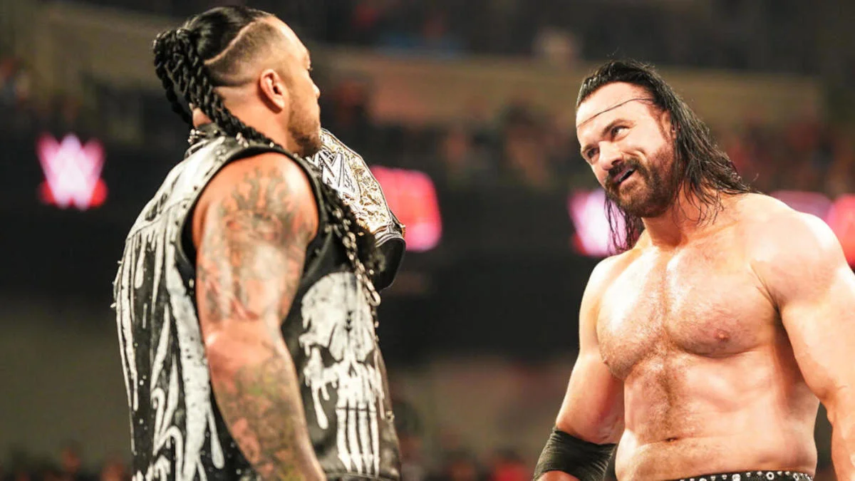 Damian Priest and Drew McIntyre face off ahead of their match at WWE Clash at the Castle.