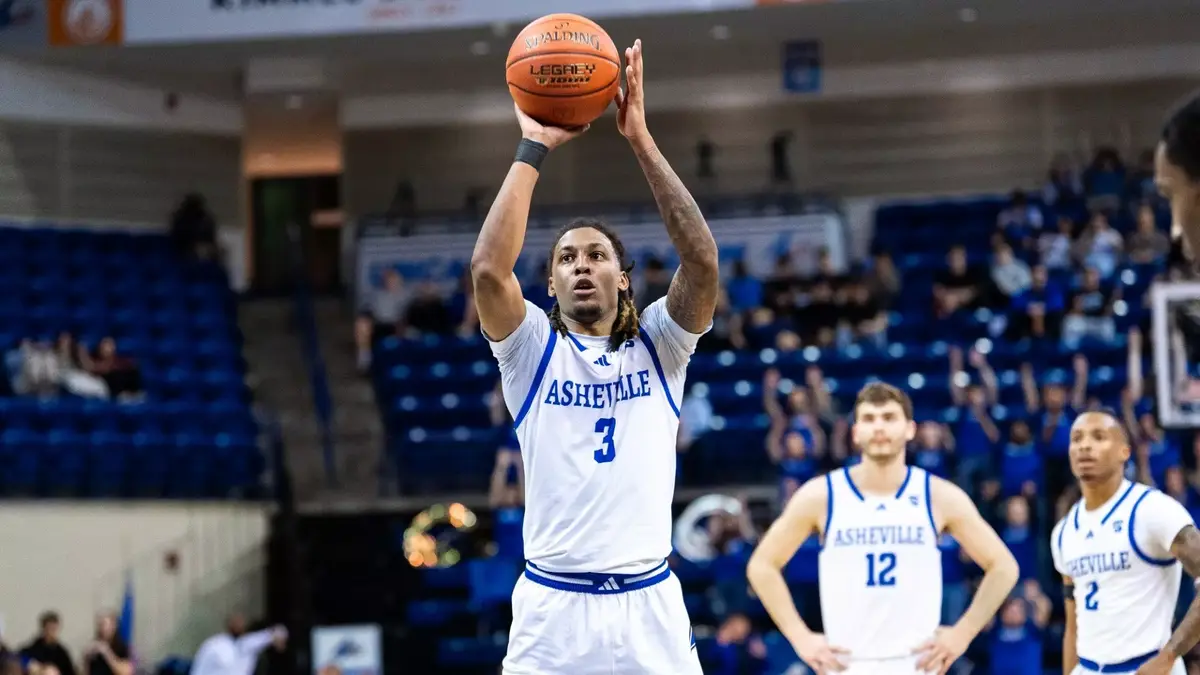 UNC Asheville's Josh Banks attempts a free throw in the Bulldogs' 78-70 win over the Gardner-Webb Runnin' Bulldogs on Thursday.